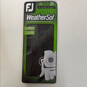 Men’s FootJoy WeatherSof Golf Glove Cadet Med. Large Black New
